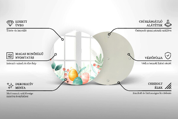 Skärbräda glas unik påskägg