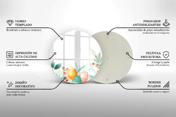 Skärbräda glas unik påskägg