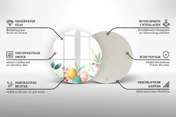 Skärbräda glas unik påskägg