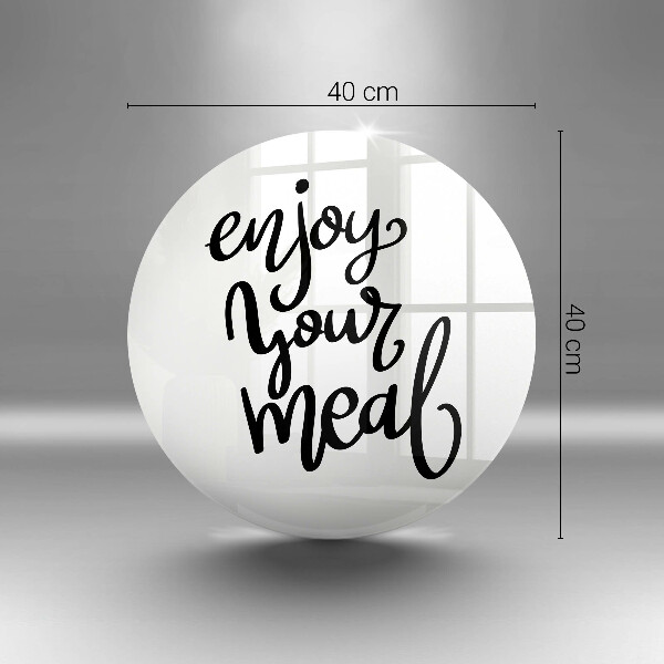 Skärbräda glas unik Inskription Njut av din måltid