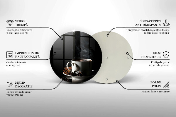Skärbräda glas unik En kopp varmt kaffe