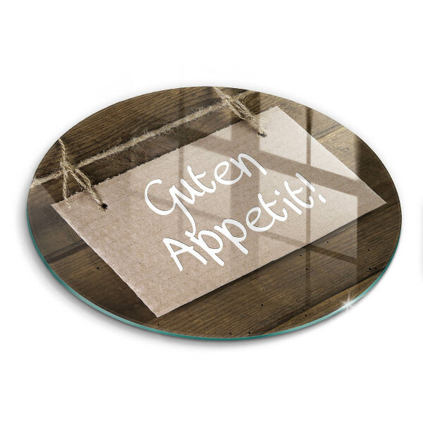 Skärbräda glas unik Guten Apetit inskription på tavlor