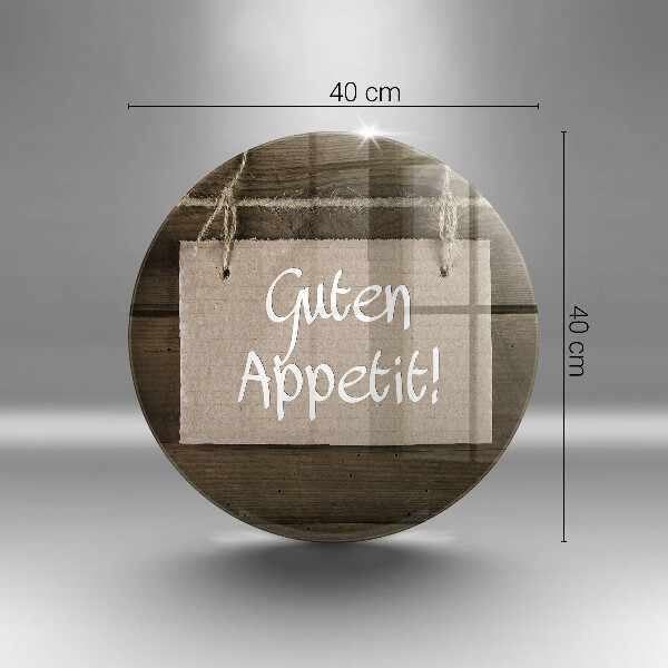 Skärbräda glas unik Guten Apetit inskription på tavlor