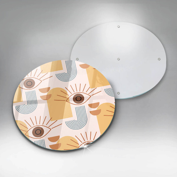 Skärbräda glas unik Boho ögonmönster