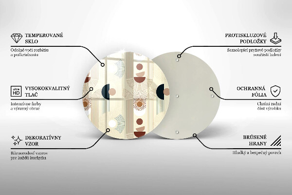 Skärbräda glas unik Boho geometri former