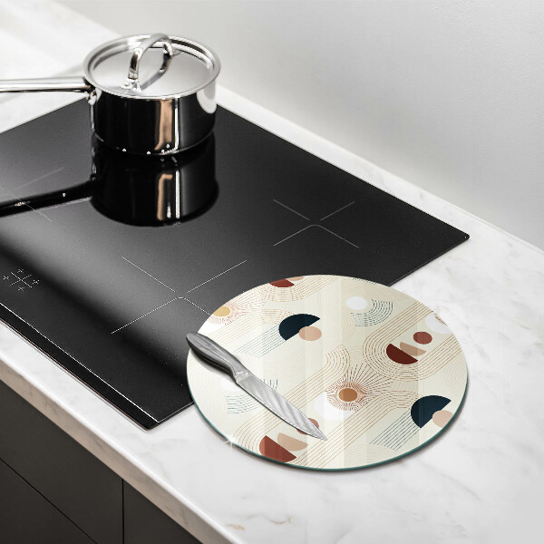 Skärbräda glas unik Boho geometri former