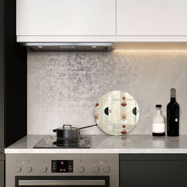 Skärbräda glas unik Boho geometri former