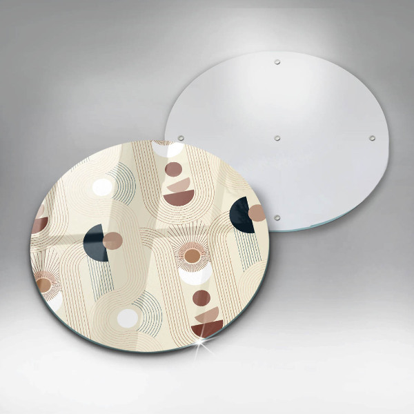 Skärbräda glas unik Boho geometri former