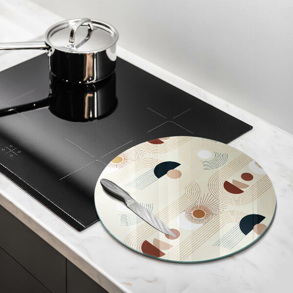 Skärbräda glas unik Boho geometri former