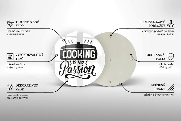 Skärbräda glas unik Matlagning är min passion