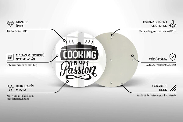 Skärbräda glas unik Matlagning är min passion