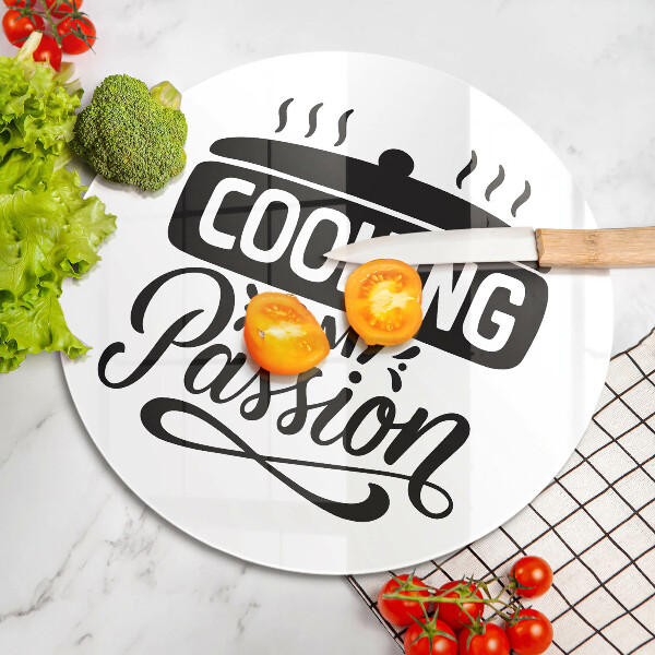 Skärbräda glas unik Matlagning är min passion