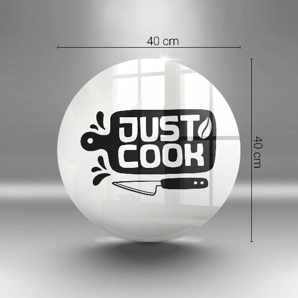 Skärbräda glas unik Köksinskription Bara laga mat