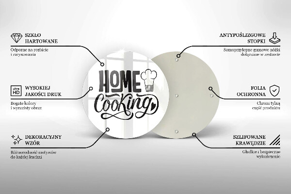 Skärbräda glas unik Inskriptionen Husmanskost