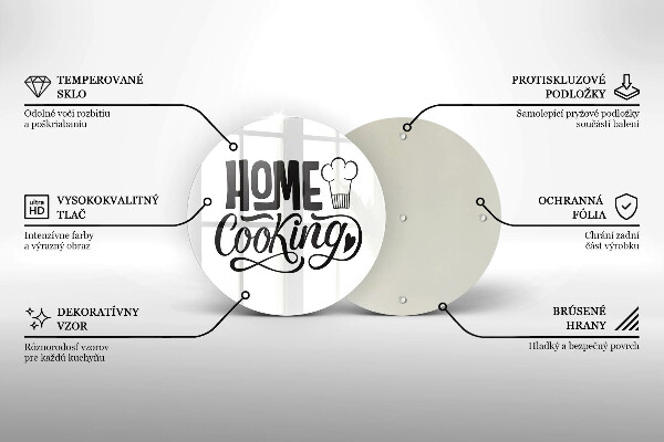 Skärbräda glas unik Inskriptionen Husmanskost