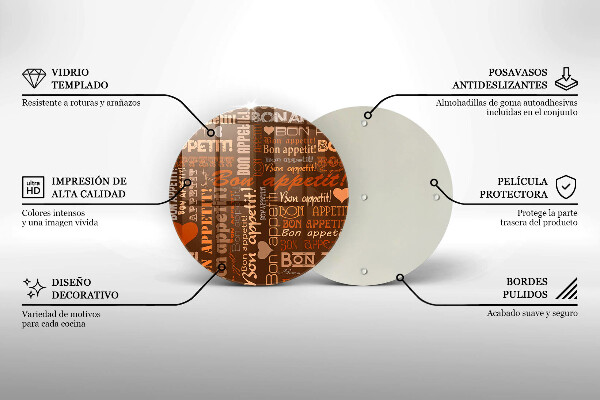 Skärbräda glas unik God aptit undertexter