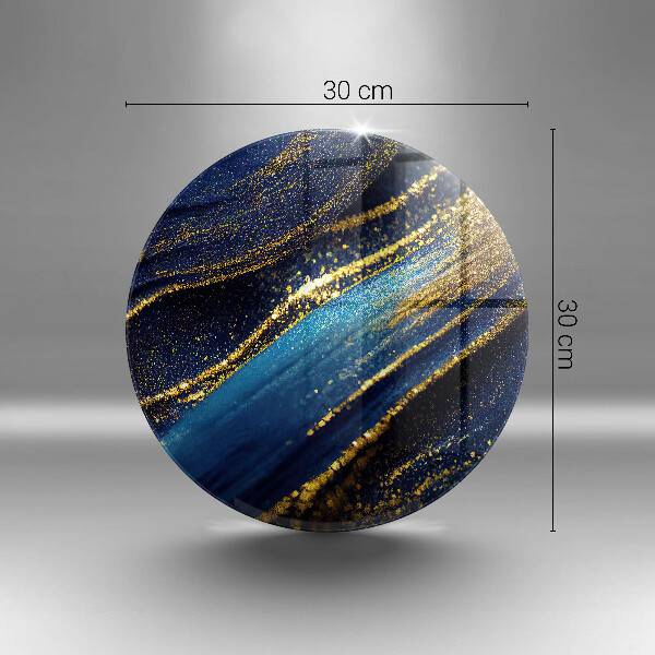 Skärbräda glas unik Marinblå abstraktion