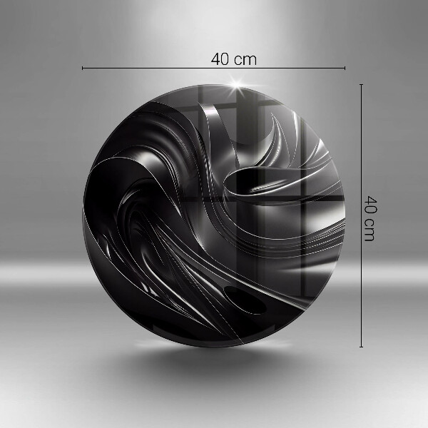 Skärbräda glas unik Abstrakt svart massa