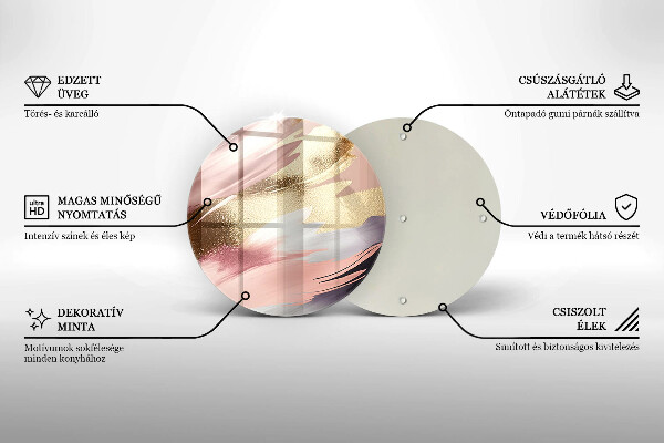 Skärbräda glas unik Pastellfläckar