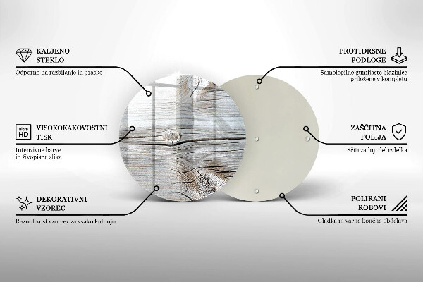 Skärbräda glas unik Ljus trästruktur