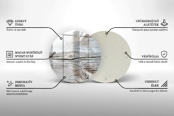 Skärbräda glas unik Ljus trästruktur