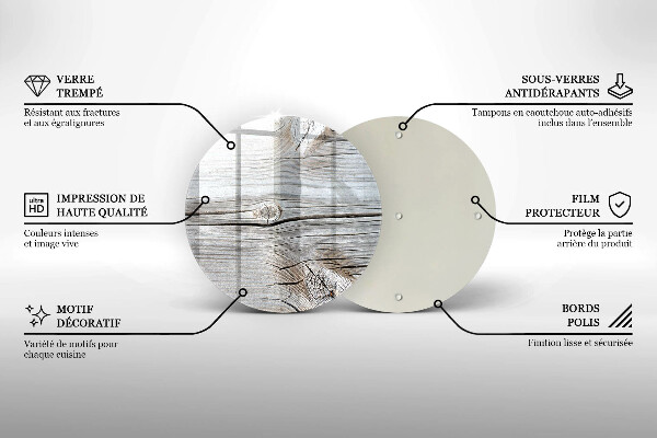 Skärbräda glas unik Ljus trästruktur