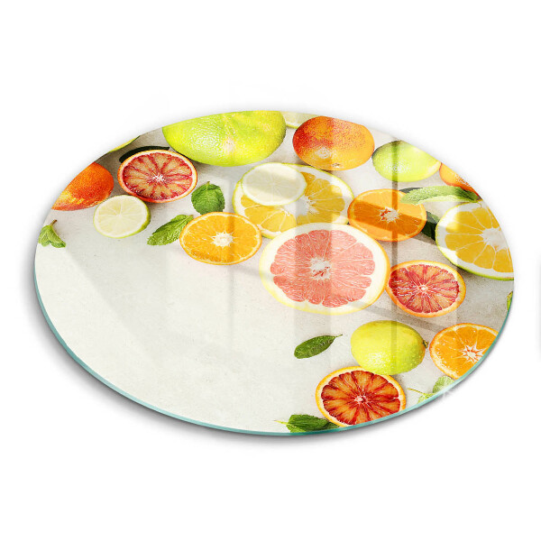 Skärbräda glas unik Citrusfrukter