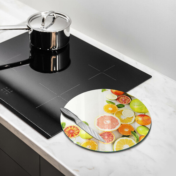 Skärbräda glas unik Citrusfrukter