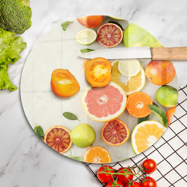 Skärbräda glas unik Citrusfrukter