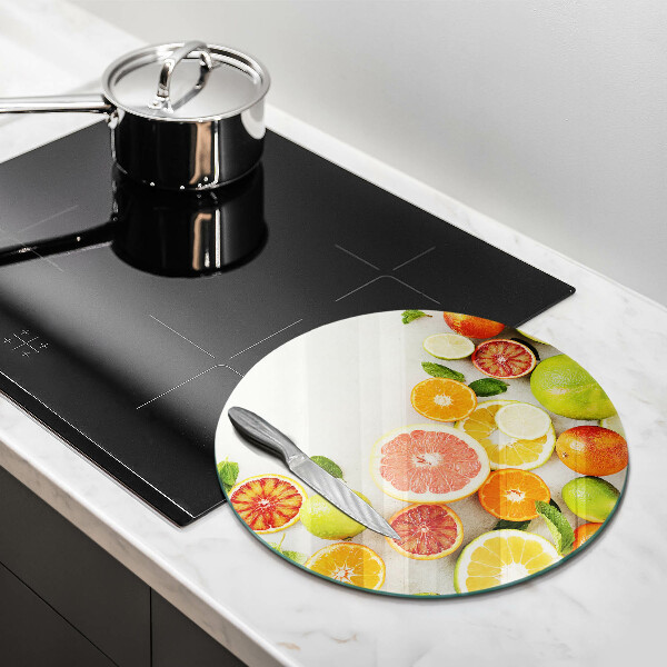 Skärbräda glas unik Citrusfrukter