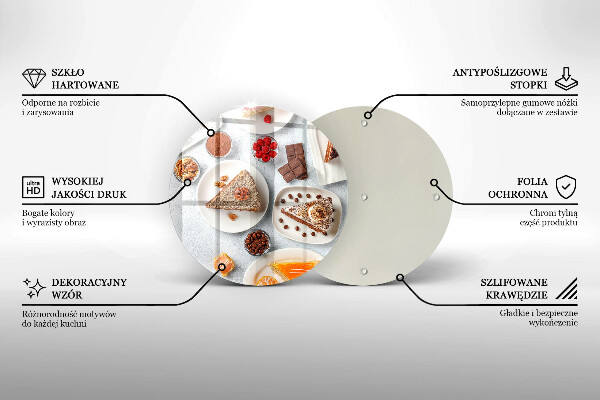 Skärbräda glas unik Tårtans sötma