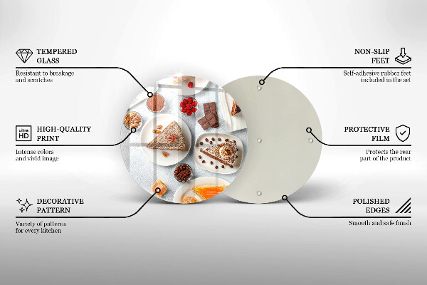 Skärbräda glas unik Tårtans sötma