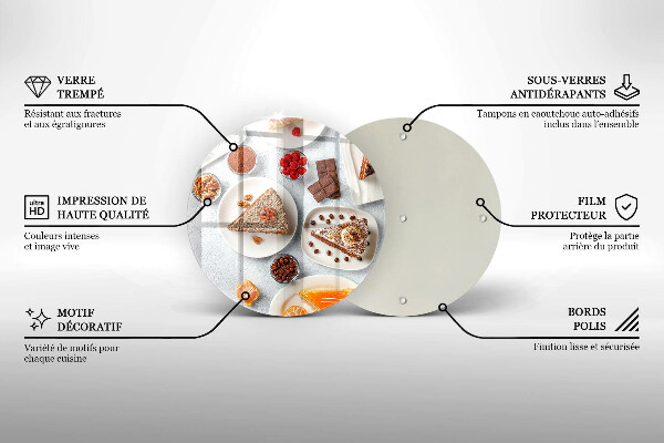 Skärbräda glas unik Tårtans sötma