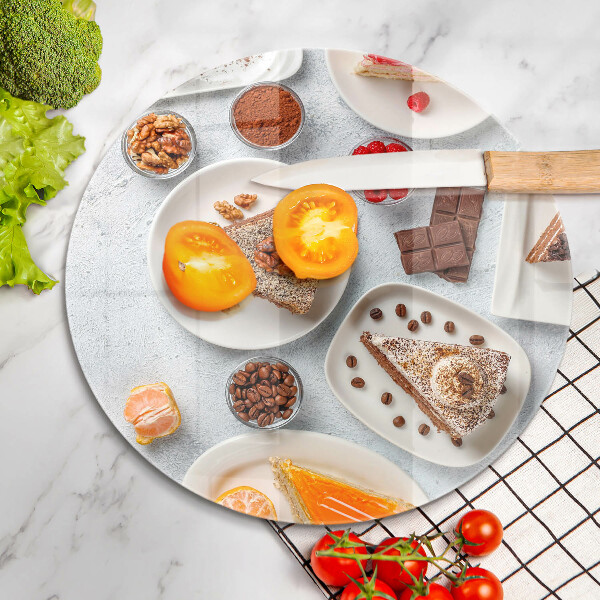 Skärbräda glas unik Tårtans sötma