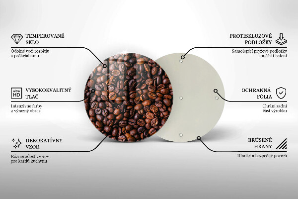 Skärbräda glas unik Kaffebönor