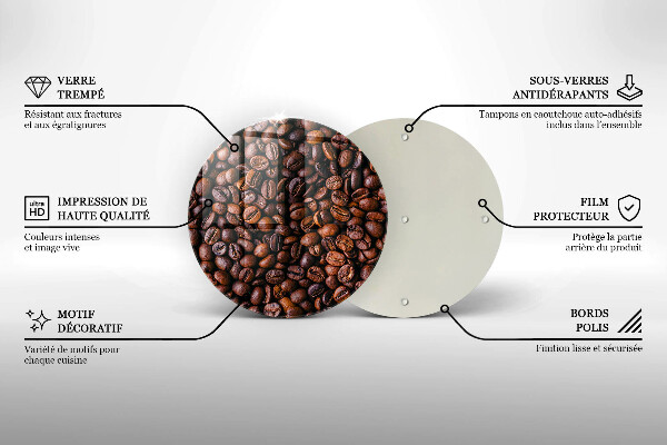 Skärbräda glas unik Kaffebönor