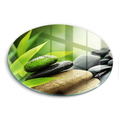Skärbräda glas unik Zen bambu stenar
