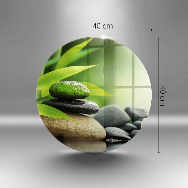 Skärbräda glas unik Zen bambu stenar