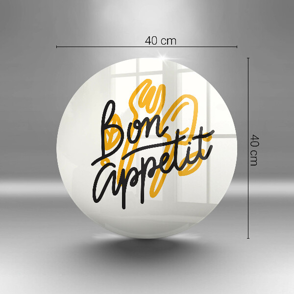 Skärbräda glas unik Bon Appetit inskription