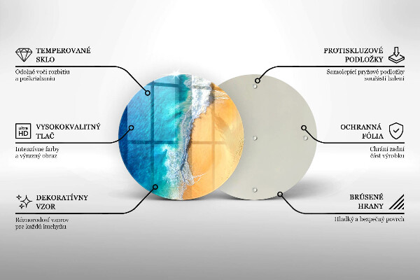 Skärbräda glas unik Strand och hav