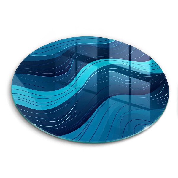 Skärbräda glas unik Abstrakta vågor