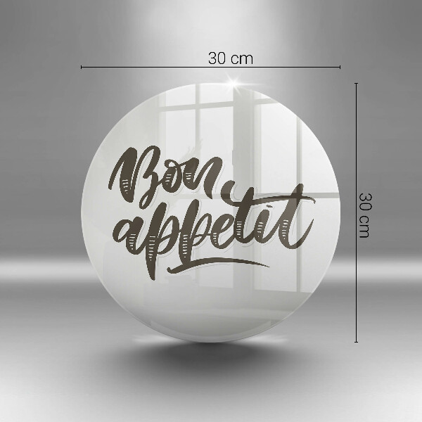 Skärbräda glas unik Bon Appetit inskription