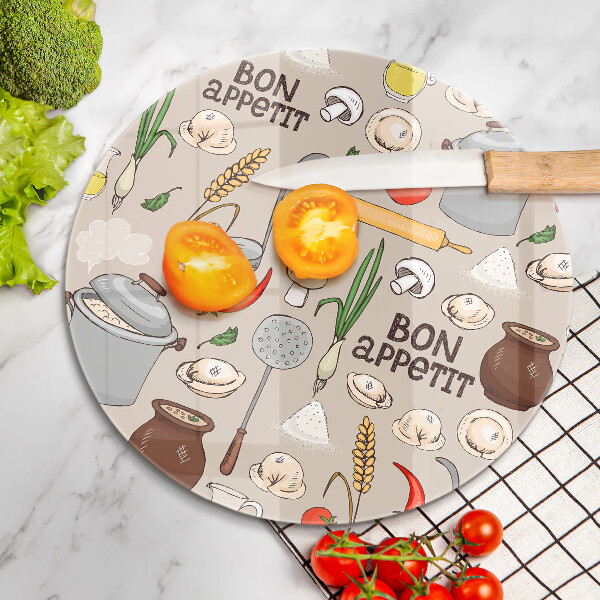 Skärbräda glas unik Kök illustration