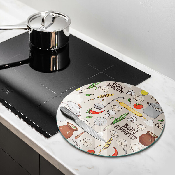 Skärbräda glas unik Kök illustration