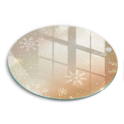 Skärbräda glas unik Snöflingor