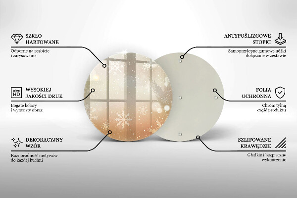 Skärbräda glas unik Snöflingor