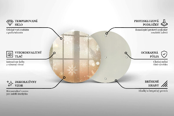 Skärbräda glas unik Snöflingor