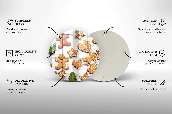 Skärbräda glas unik Jul pepparkakor