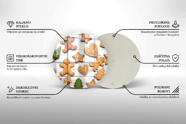 Skärbräda glas unik Jul pepparkakor