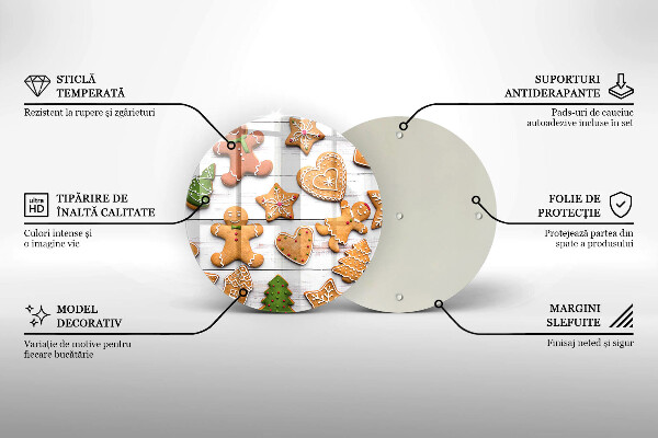 Skärbräda glas unik Jul pepparkakor